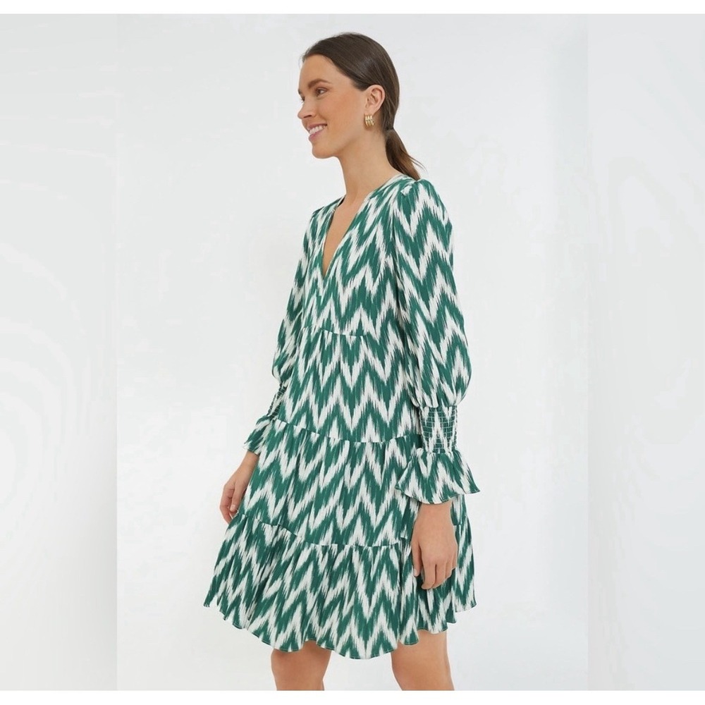 Tuckernuck POMANDER PLACE Green Ikat Kenzo Dress XXXL 3XL